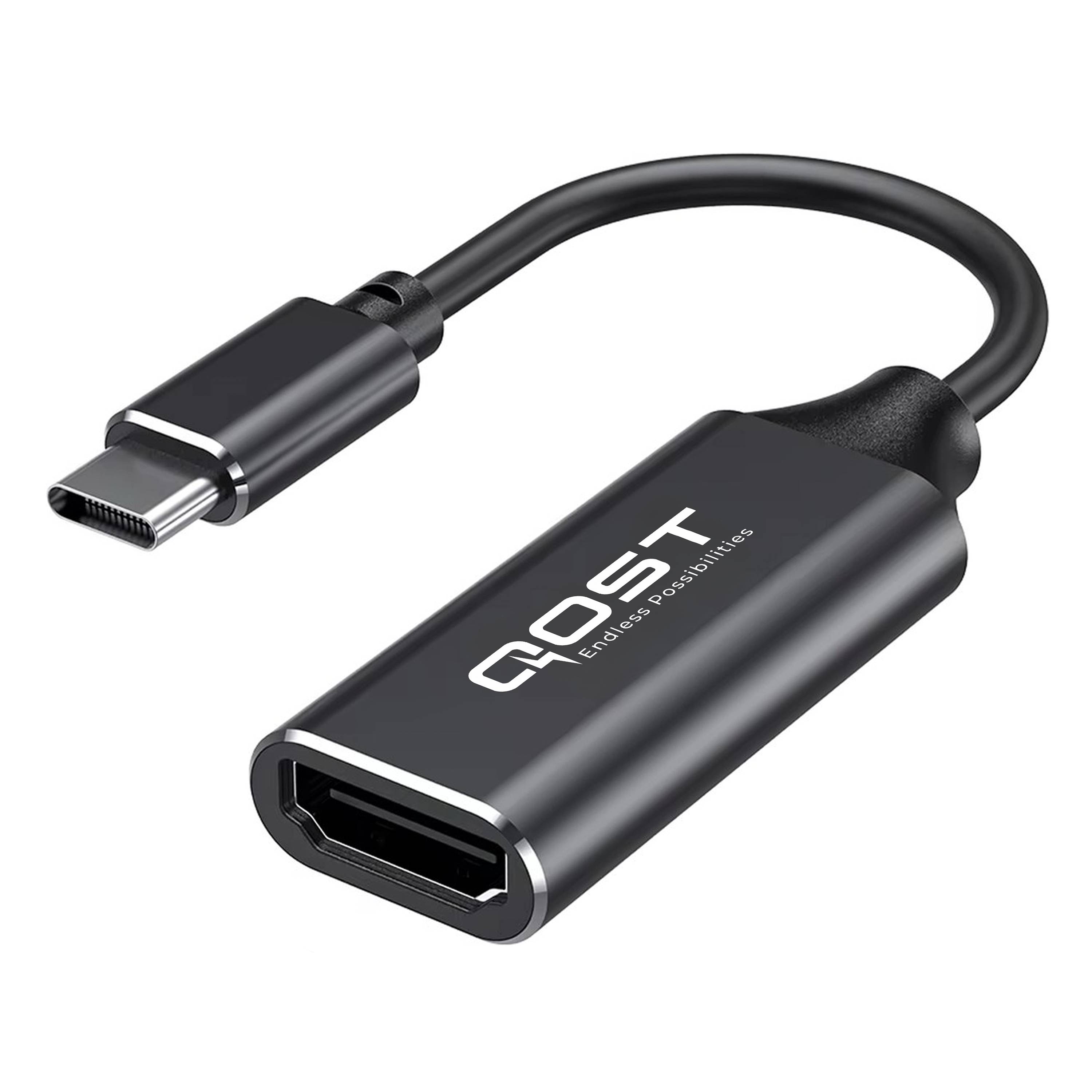 Qost - USB-C naar HDMI Adapter - Zwart-0