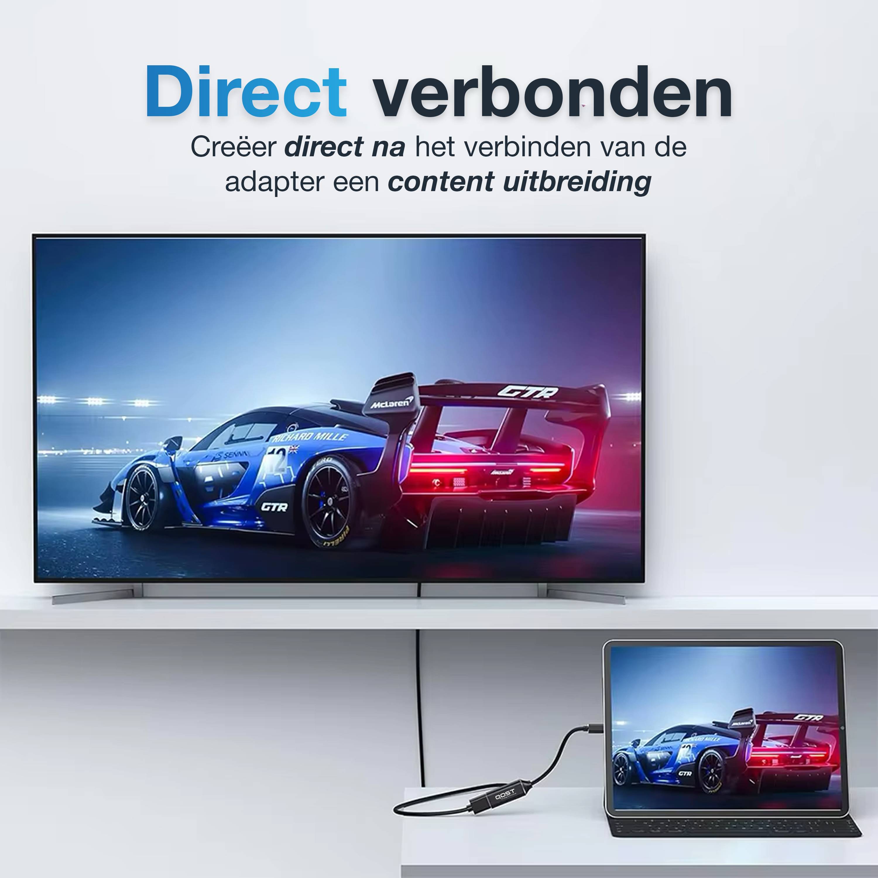 Qost - USB-C naar HDMI Adapter - Zwart-2
