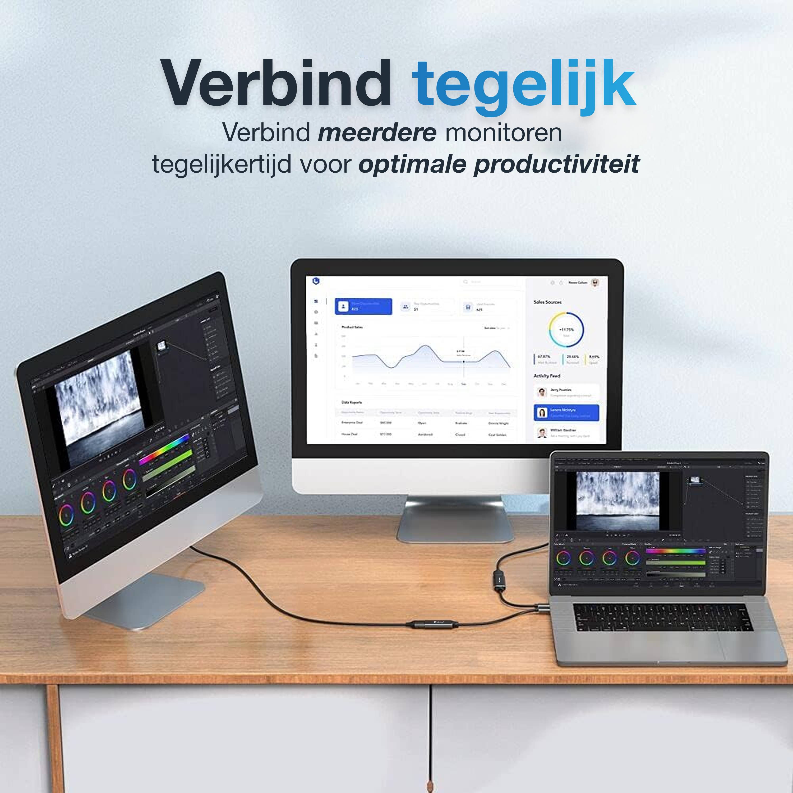 Qost - USB-C naar HDMI Adapter - Zwart-4