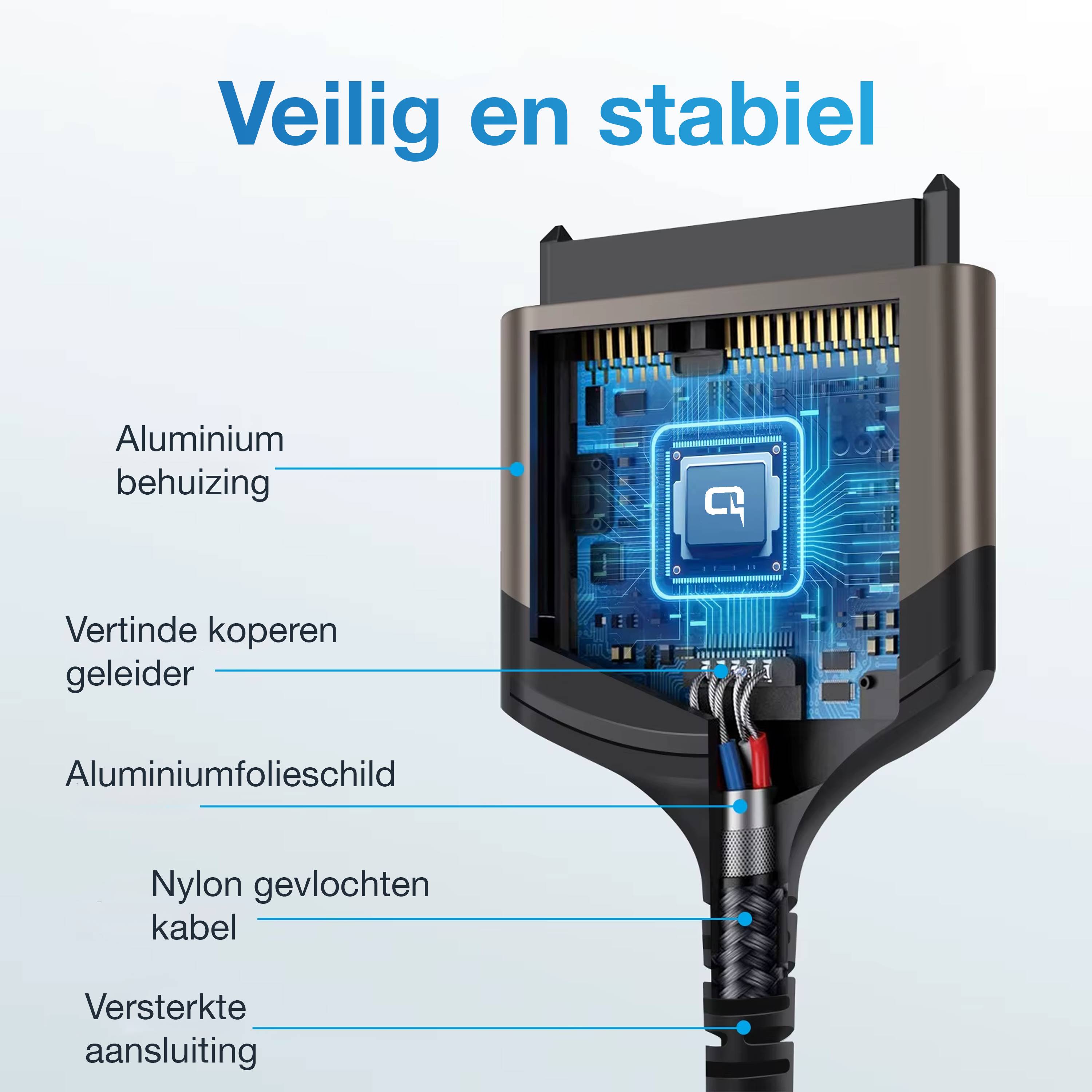 Qost - USB-A naar Sata Adapter - Zwart - Aluminium-4
