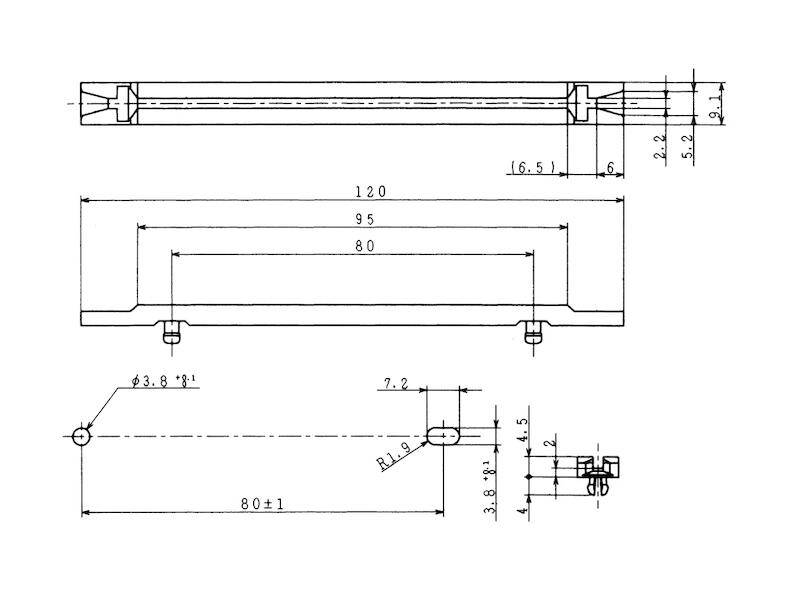 Kaartgeleider 120 mm zwart-1