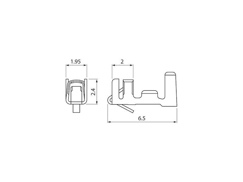 JST SXH-001T-P0.6 Contact; vrouwelijk; XH; vertind; 0,08÷0,34mm2; 28AWG÷22AWG; 3A - 1 stuk-2