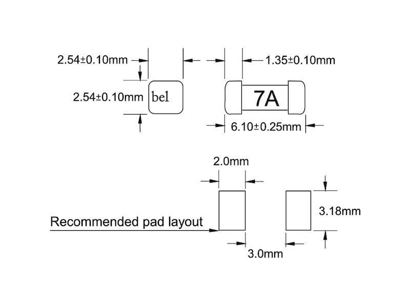 Zekering SMD 2410 time-lag 3A-2