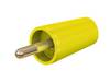 St�ubli A-SLK4 Adapter geel 4 mm stekker verguld naar 4 mm dop, geschroefd