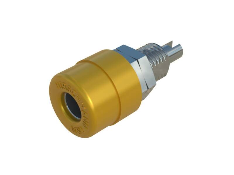 HIRSCHMANN Test & Meting BIL 20 Contactdoos met ge�soleerde kop geel