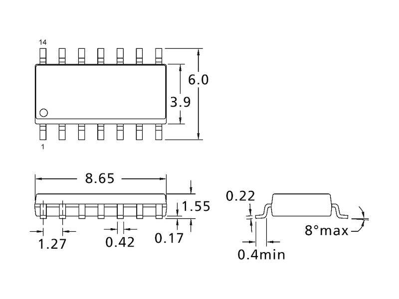 STMicroelectronics LM339D-ST IC: comparator; low-power; Cmp: 4; 1,3us; 2÷36V; SMT; SO14 - 1 stuk-1