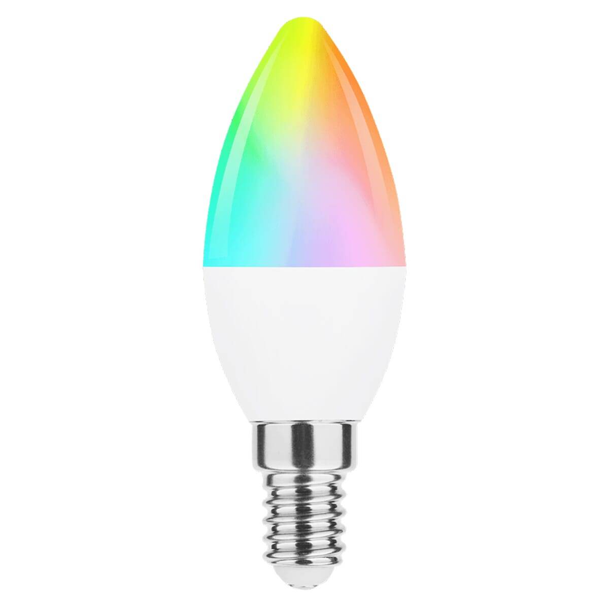 Modee Smart E14 Led Lamp met Afstandsbediening - 4.9W - Slimme Lamp - RGB en Neutraal Wit - B35 Kaarslamp-0