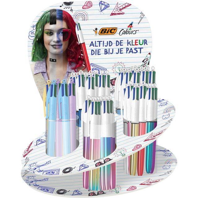 Display leeg Bic tbv 4kleuren balpen-0