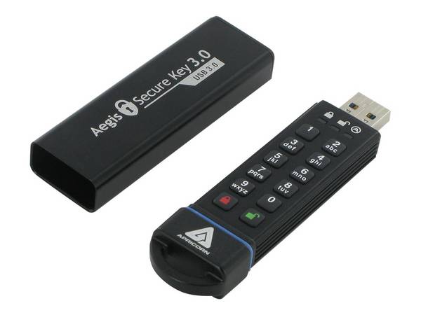 Apricorn 16 GB, USB Type A, 195 MB/s lezen, 162 MB/s schrijven, hardware-encryptie