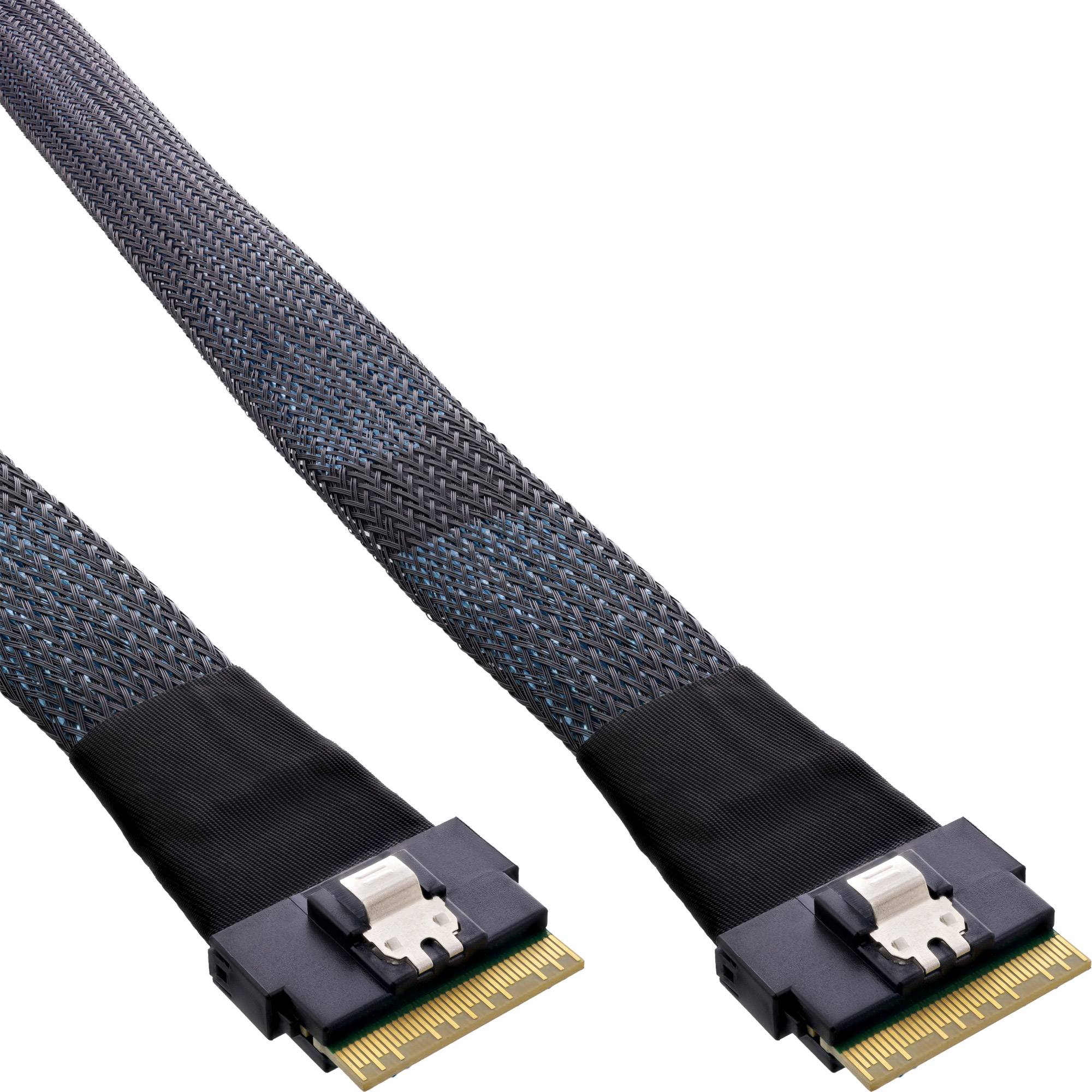 InLine® Slim SAS-Kabel, SFF-8654 8i Naar SFF-8654 8i, 48 Gb/s, 1 m-0