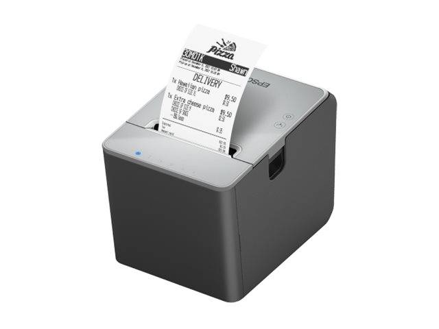 Epson TM-L100, 8 dots/mm (203 dpi), cutter, linerless, USB, RS232, Ethernet, zwart-0