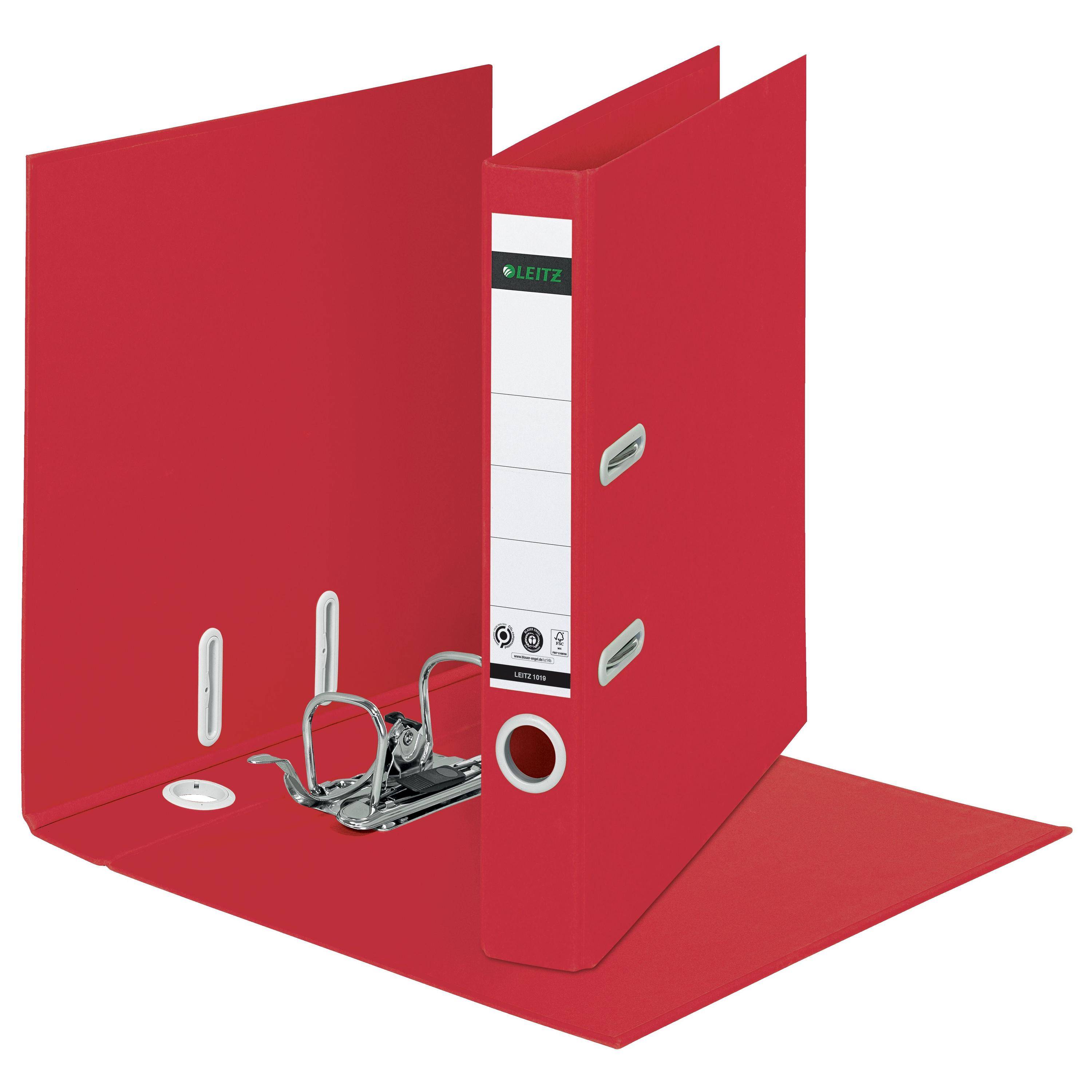 Ordner Leitz 180° Recycle 55 mm karton A4 rood | 10 stuks-0