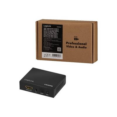 LogiLink HDMI-audio-extractor, 2CH/5.1CH, SPDIF, 4K/60Hz, zwart.-0