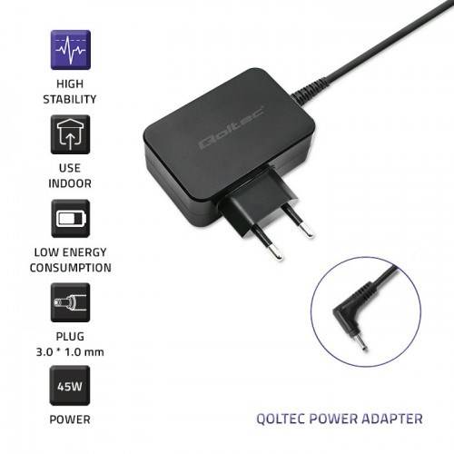 QOLTEC ZSI-51032 Voedingseenheid: schakelende; 19VDC; 2,37A; Uitg: 3,0/1,0; 45W - 1 stuk-4