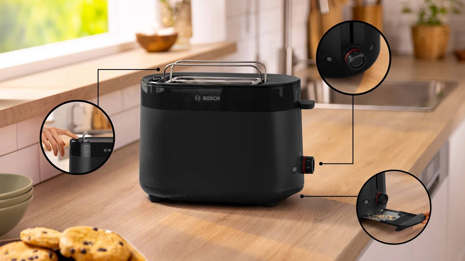 Bosch TAT2M123 broodrooster 2 sneetjes 950 W Zwart-2