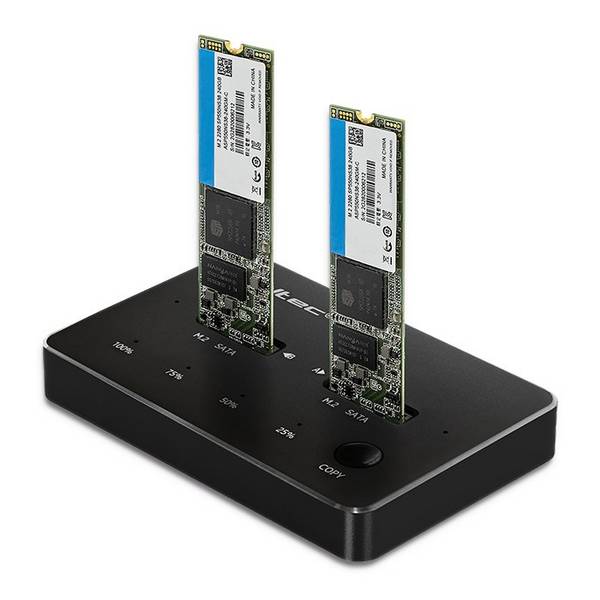 Qoltec 50310 dockingstation voor 2x SSD M.2 SATA | NGFF | USB Type C