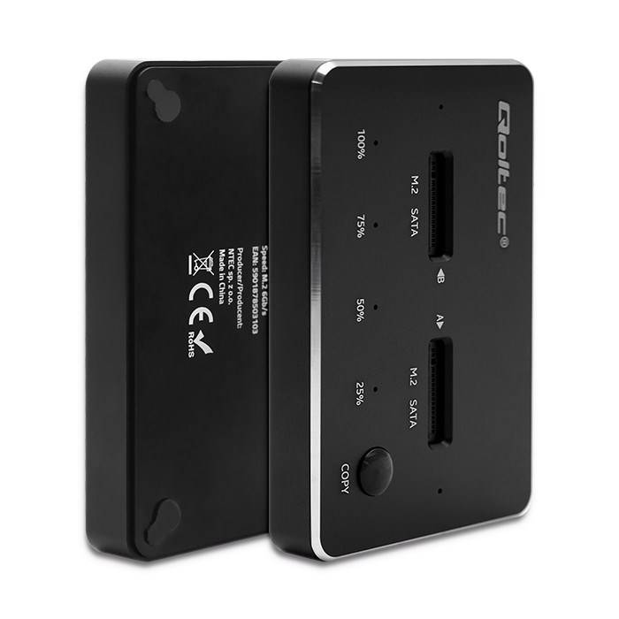 Qoltec 50310 dockingstation voor 2x SSD M.2 SATA | NGFF | USB Type C-4