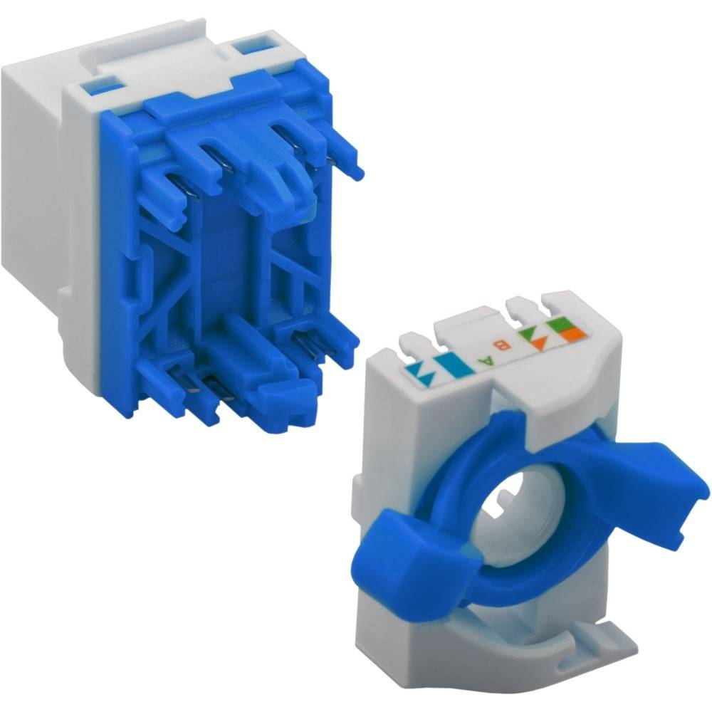 Techly CAT 6a KeyStone RJ45-aansluiting UTP onafgeschermd, gereedschaploos IWP-MD C6A/UROTT-2