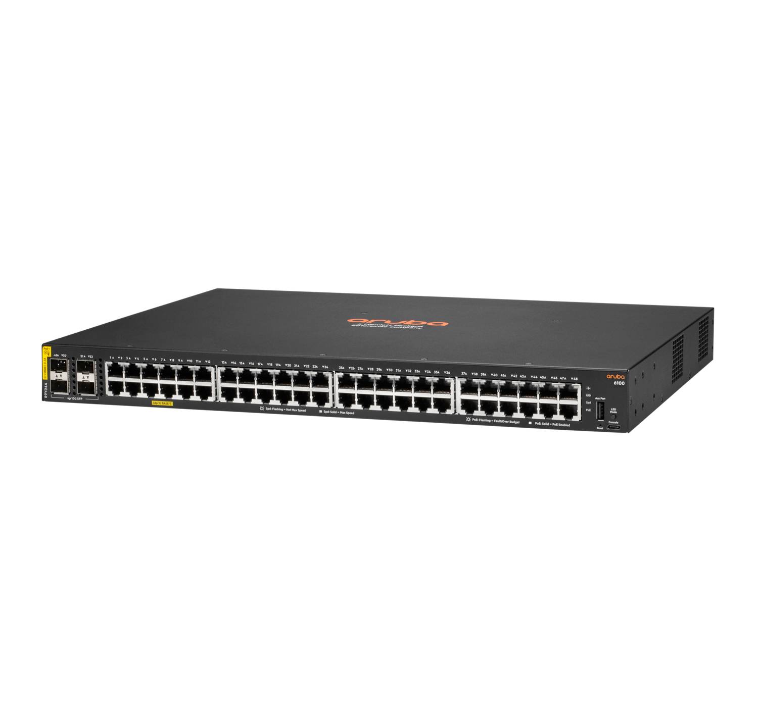 Aruba Networking CX 6100 48G Class4 PoE 4SFP+ 740W Switch - Schakelaar - L3 - beheren-2