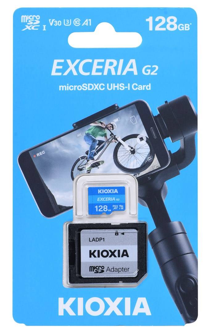 Kioxia EXCERIA G2 128 GB MicroSDHC UHS-III Klasse 10 (LMEX2L128GG2)-1