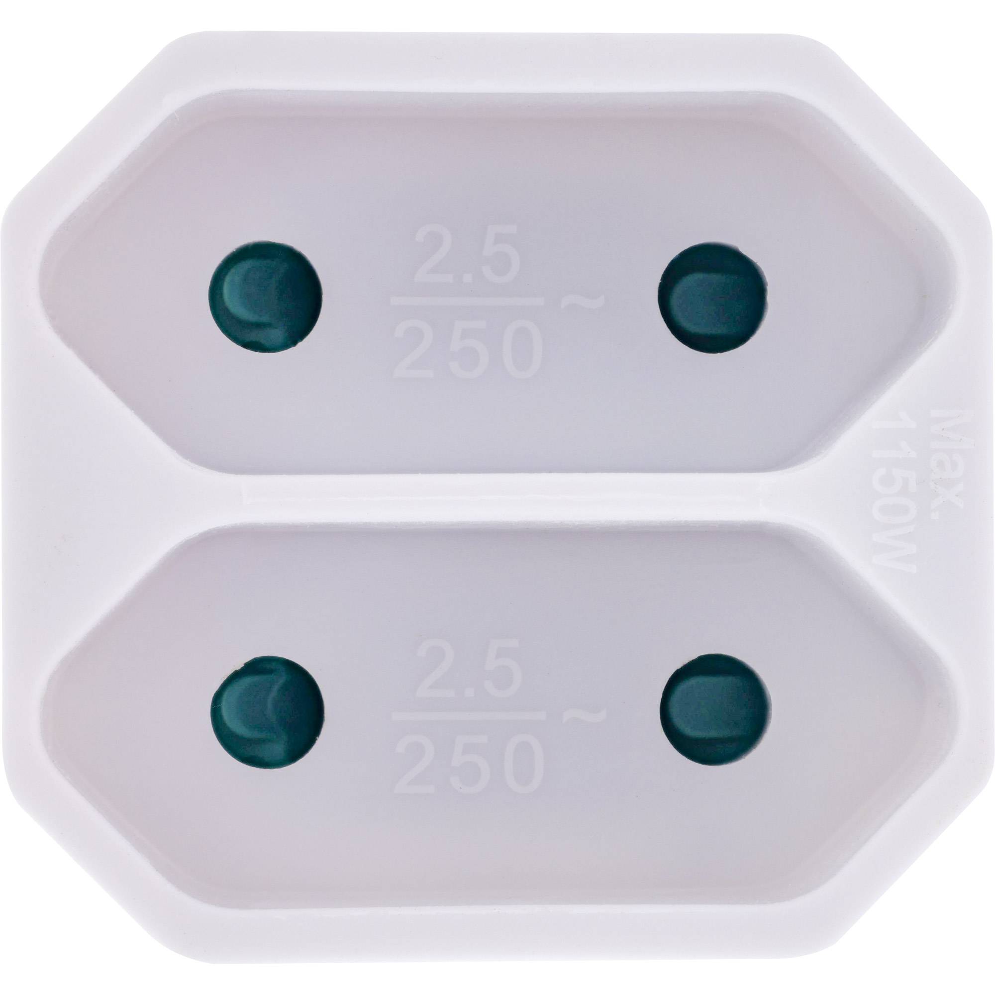 InLine stekkeradapter, geaarde stekker naar 2x Euro-contactdozen, wit-2