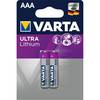 Varta AAA (FR03) Ultra Lithium batterijen - 2 stuks in blister
