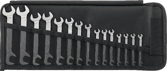 Set dubbele steeksleutels 12/15 15-delig SW3,2-14 mm chroom-legering-staal STAHL