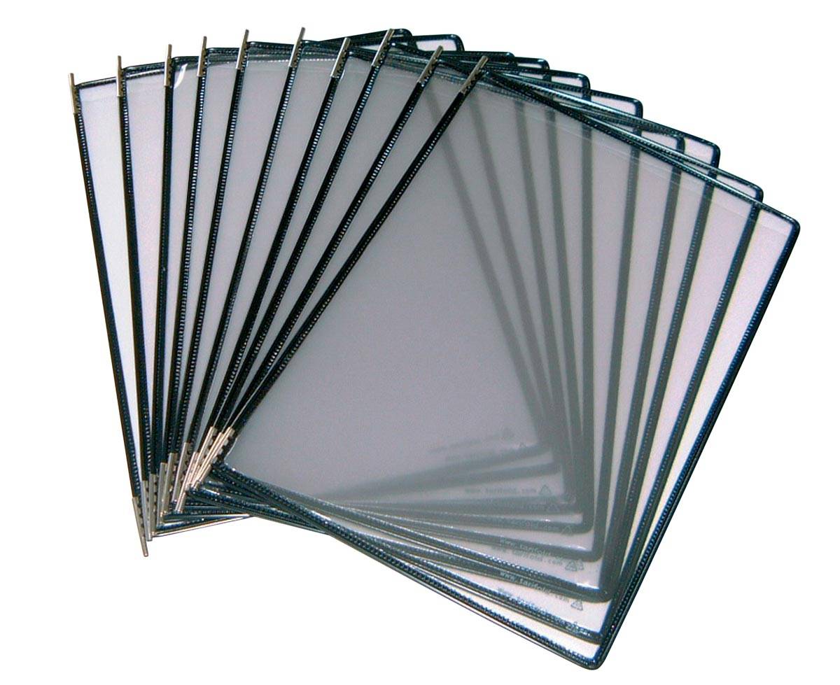 Zichtpaneel Tarifold A4 verticaal zwart 10 stuks-4