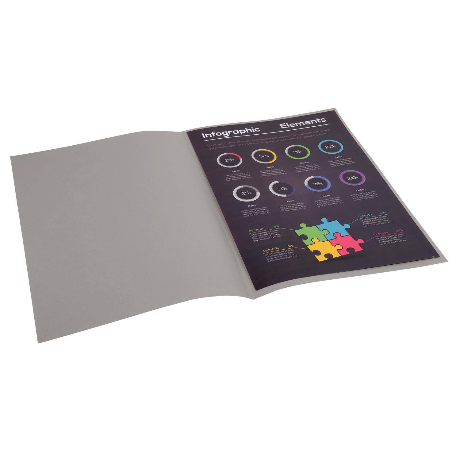 Exacompta 3288588000095 Exacompta - Rock's 80 dossiermap, ft 22 x 31 cm, pak van 100, grijs-3