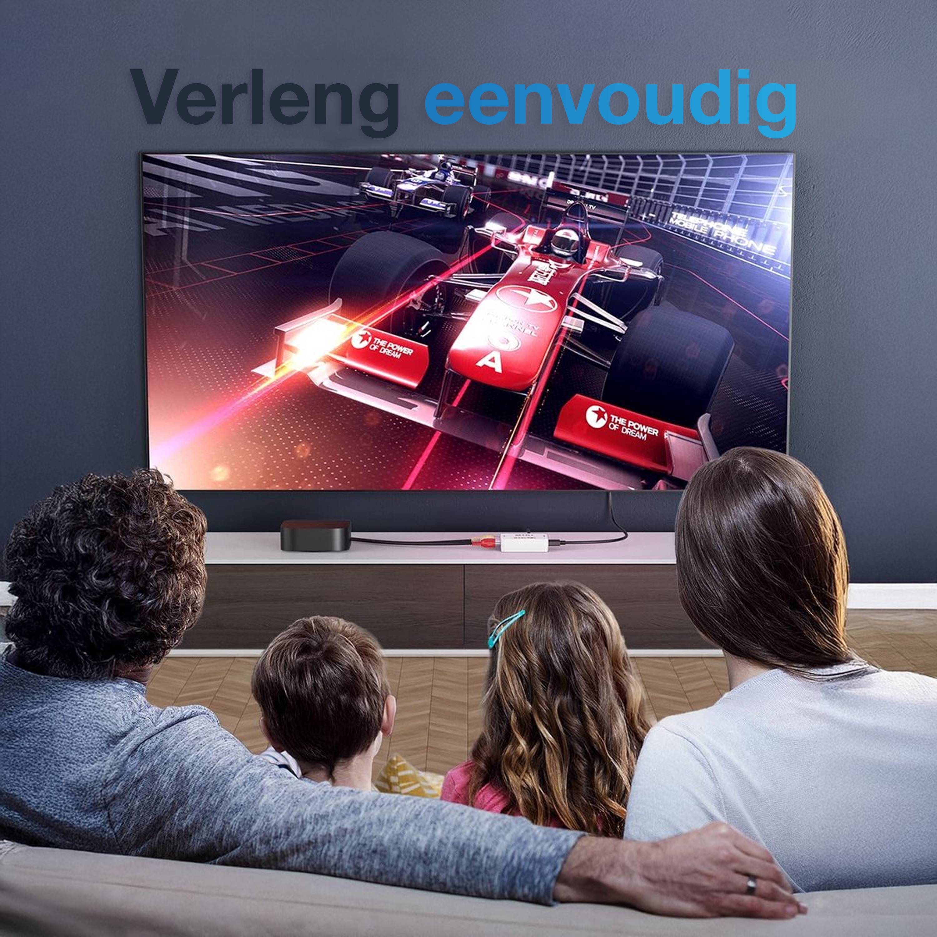 Qost - Tulp Naar HDMI Converter - AV / Composiet RCA to HDMI Audio Video Kabel Adapter Converter-2