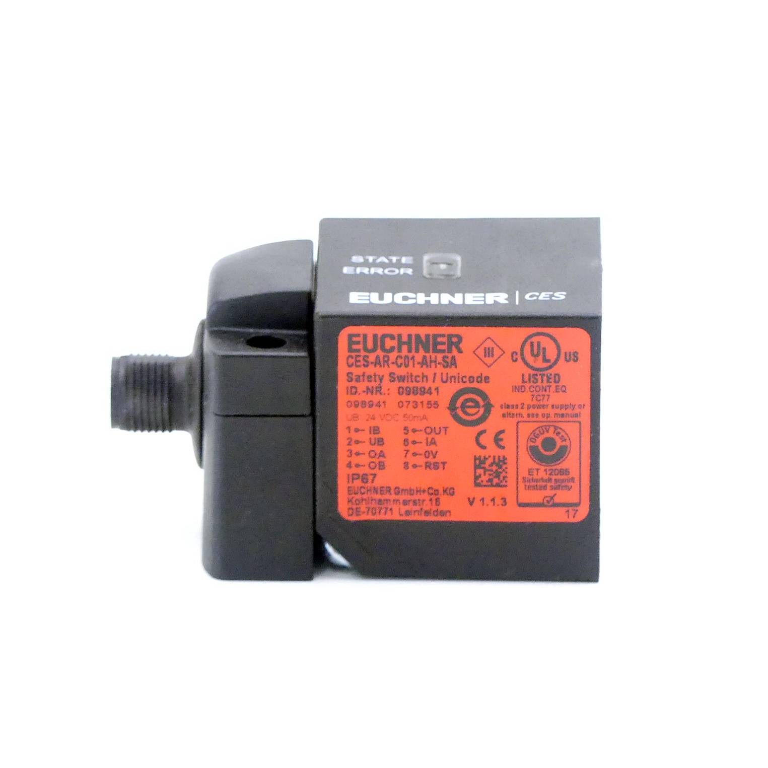 Euchner Sicherheitsschalter CES-AR-C01-AH-SA-2