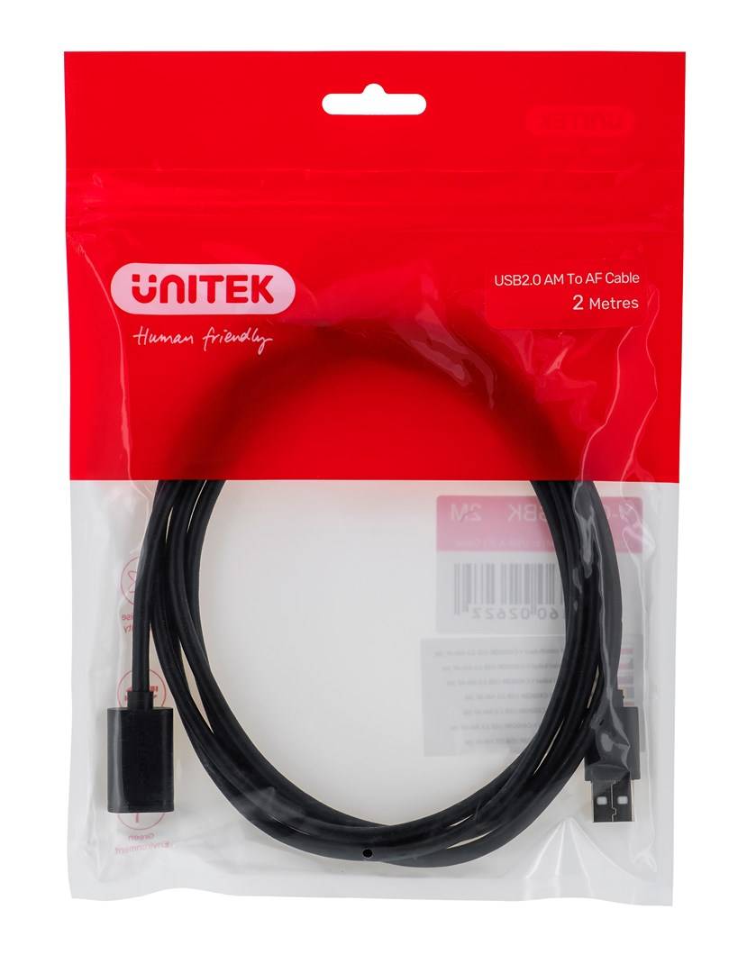 UTK UNITEK Y-C450GBK USB-kabel 2 m USB 2.0 USB A Zwart-1