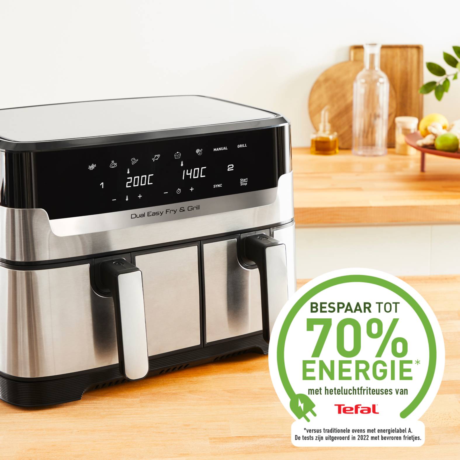 Tefal Easy Fry & Grill Dual EY905D 8.3L XXL heteluchtfriteuse Heteluchtfriteuse-1