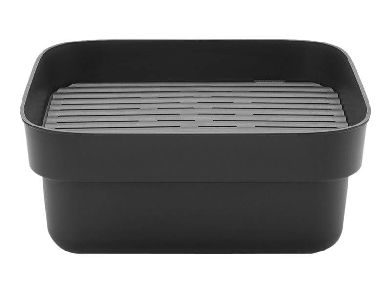 Brabantia afwasbak met droogrek dark grey-1