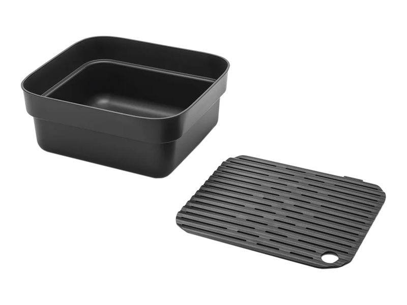 Brabantia afwasbak met droogrek dark grey-2