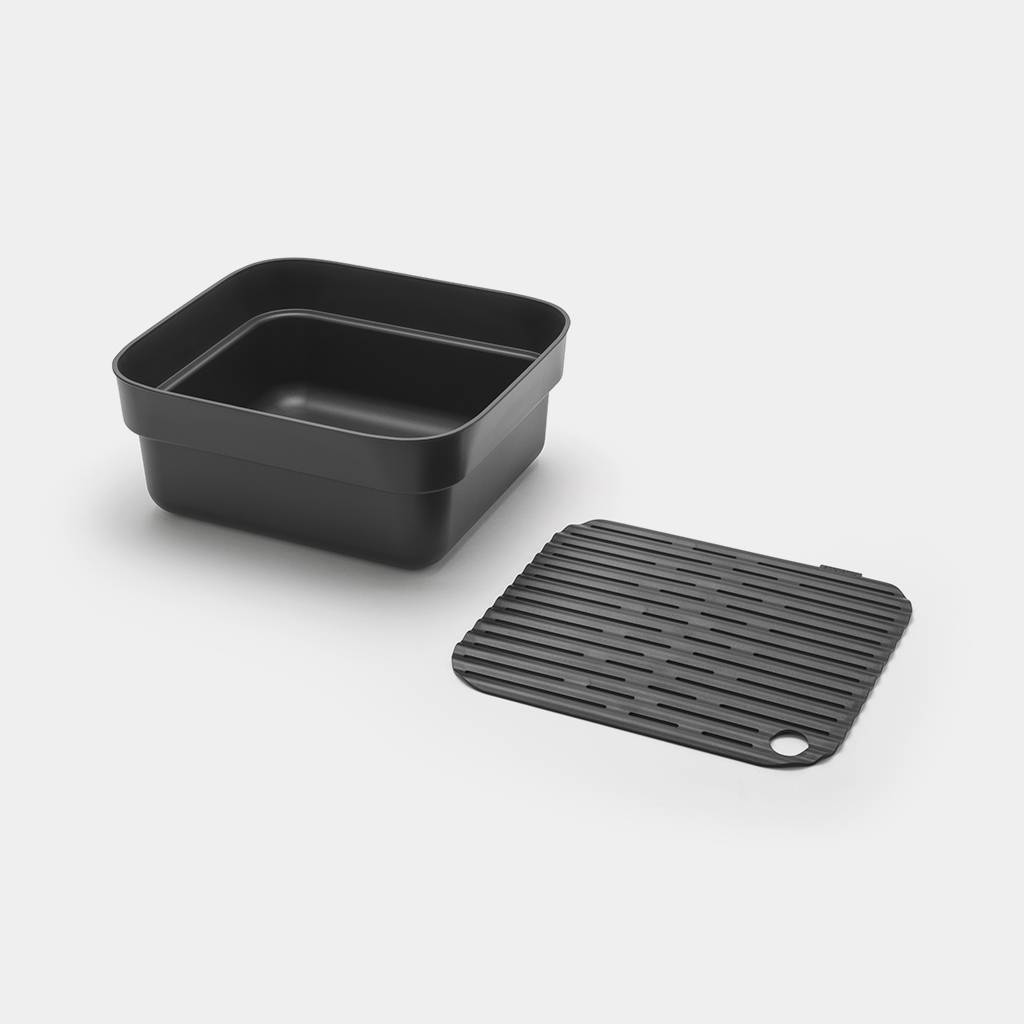 Brabantia afwasbak met droogrek dark grey-3