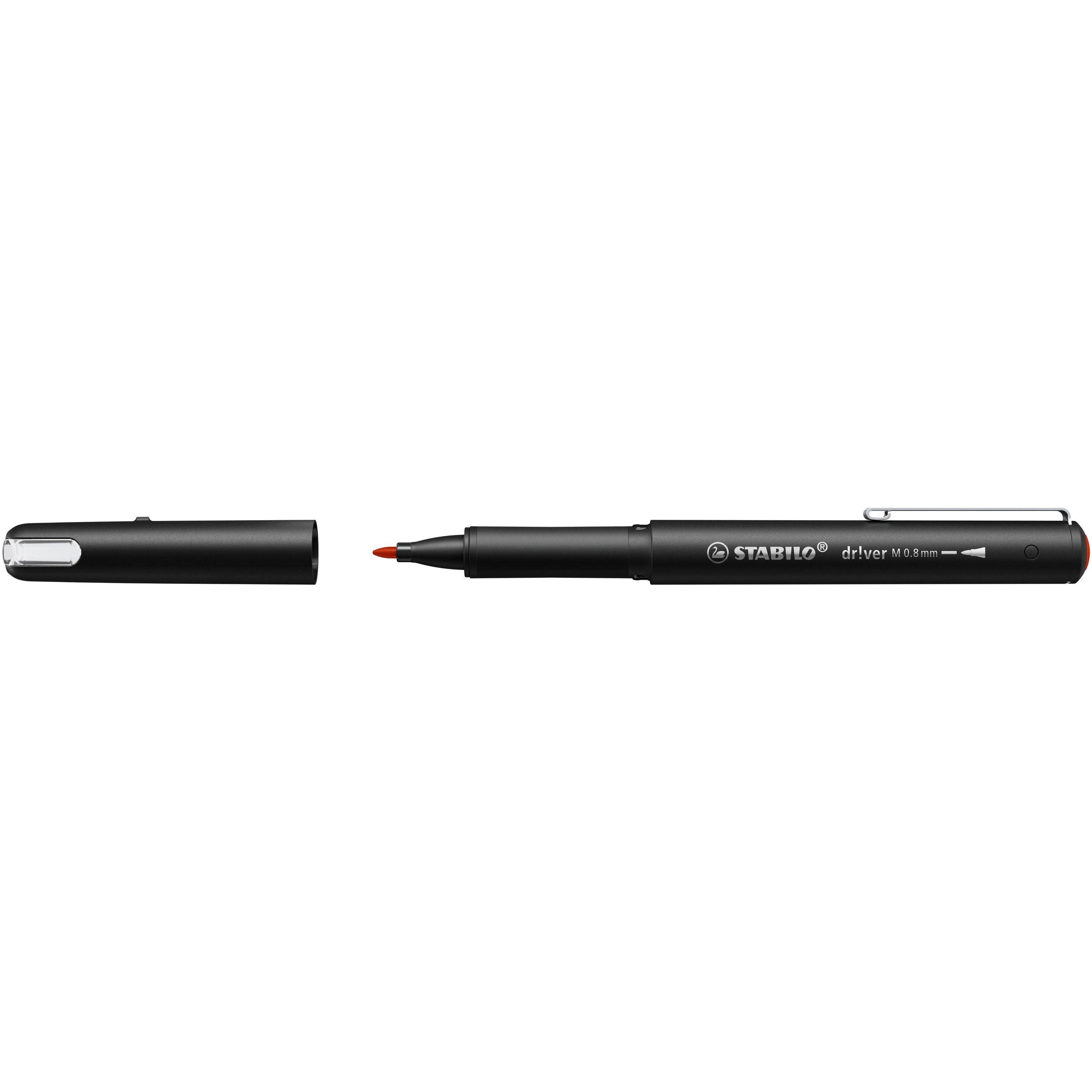Fineliner STABILO dr!ver medium rood | 5 stuks-0
