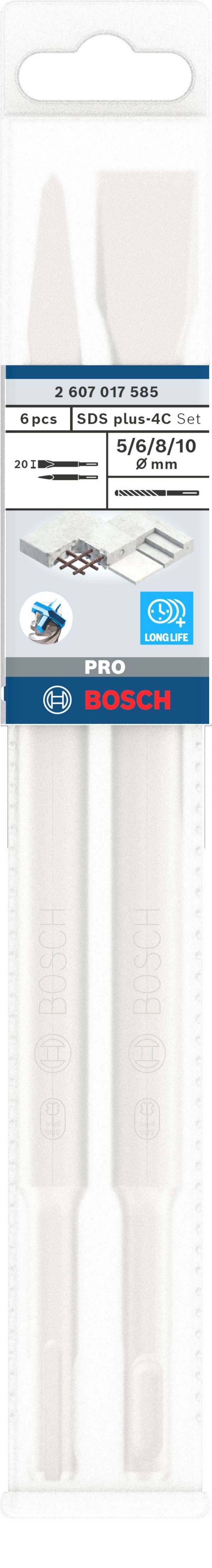 Bosch PRO SDS Plus-4C beitel- en borenset 6-delig - 2607017585