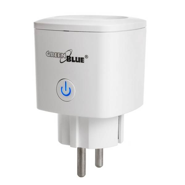 GreenBlue WiFi-stopcontact met afstandsbediening, compatibel met Android/iOS/Alexa/Google Home, energieverbruik, timer,