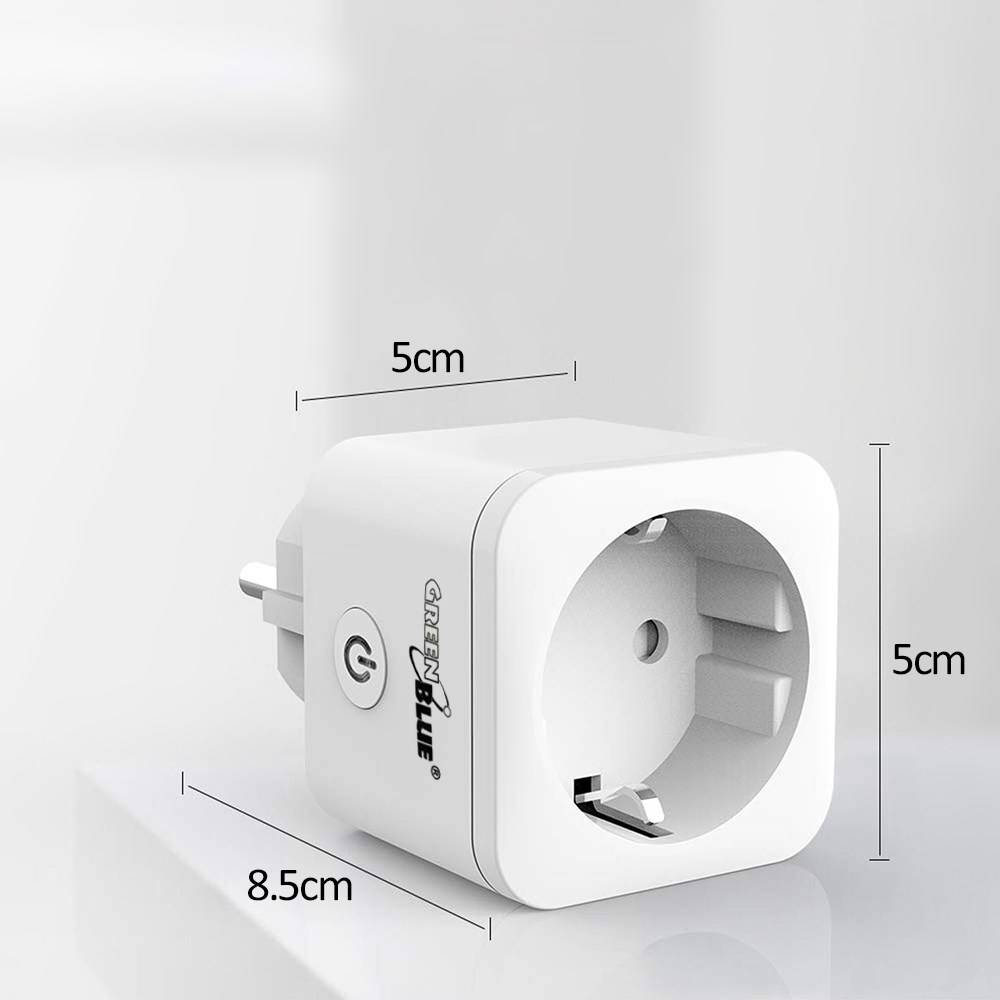 GreenBlue WiFi-stopcontact met afstandsbediening, compatibel met Android/iOS/Alexa/Google Home, energieverbruik, timer,-4