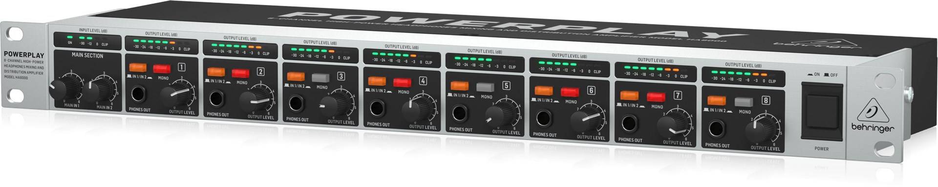 Behringer HA8000 V2 audioversterker 8.0 kanalen Performance/podium-3