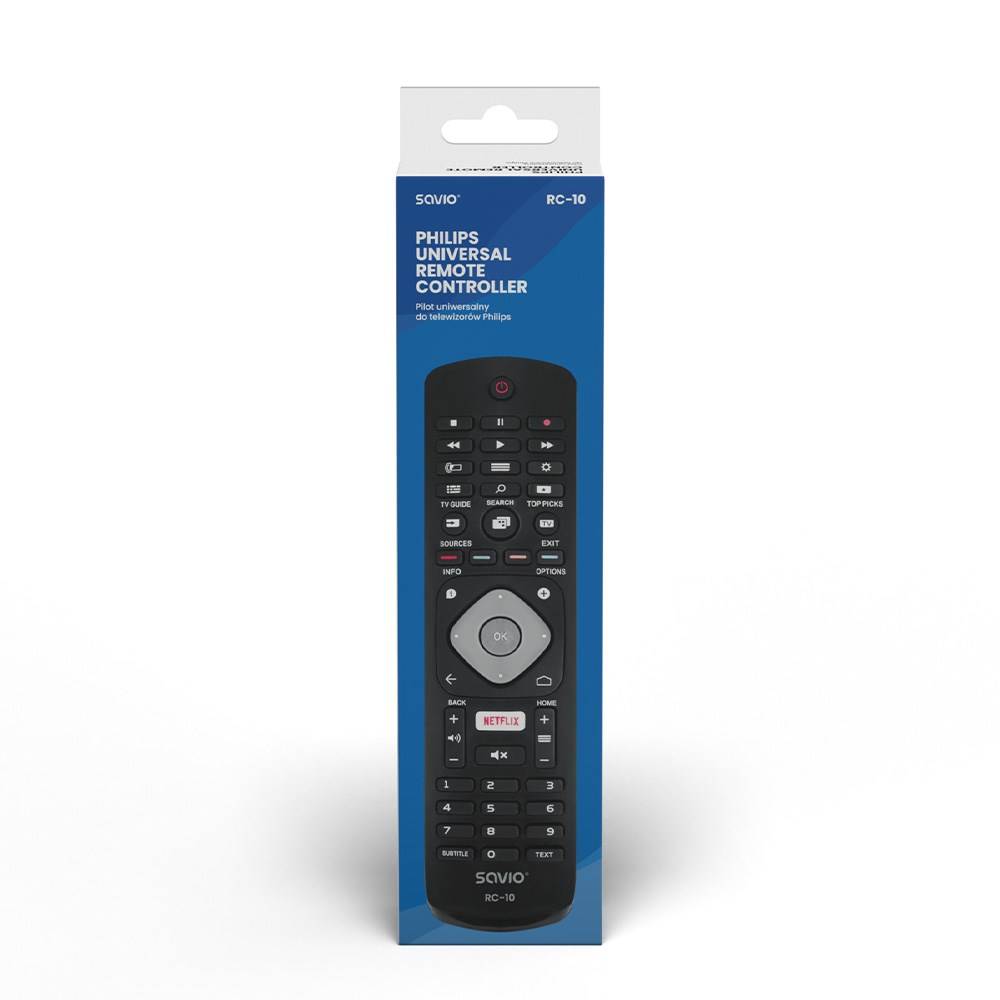 SAVIO universele afstandsbediening/vervanging voor PHILIPS TV RC-10 IR draadloze afstandsbediening-2