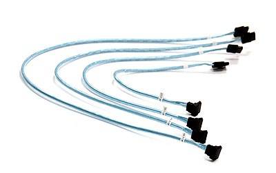 SUM Supermicro 4 x Round SATA-kabel 0,56 m Zwart, Blauw, Wit-0
