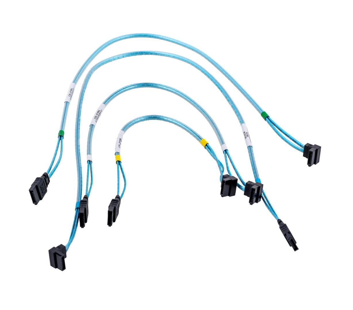 SUM Supermicro 4 x Round SATA-kabel 0,56 m Zwart, Blauw, Wit-1