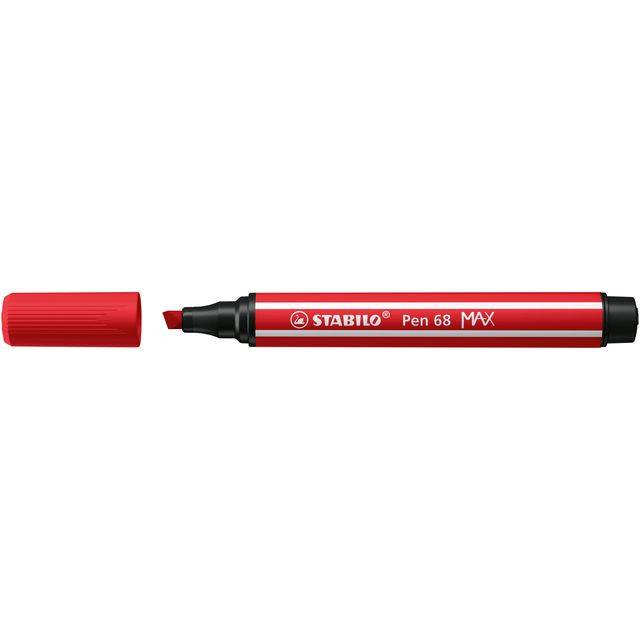 Viltstift stabilo pen 68/48 max karmijnrood | Omdoos a 5 stuk-0