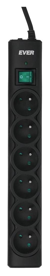 Ever OPTIMA 1.5m Zwart 6 AC-uitgang(en) 250 V 1,5 m-2