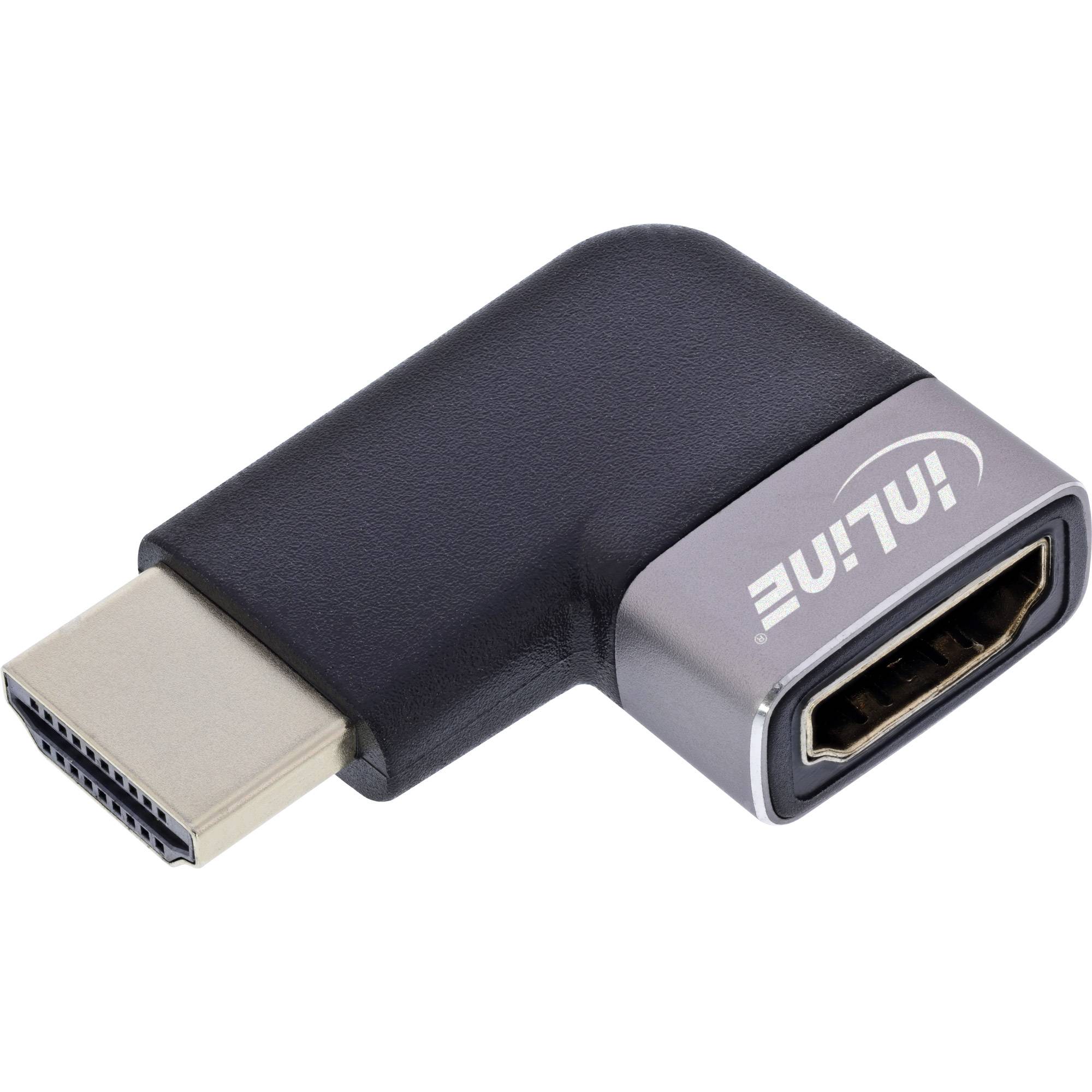 InLine HDMI adapter | haaks/links | HDMI2.1 (8K 60Hz + HDR) | aluminium-0