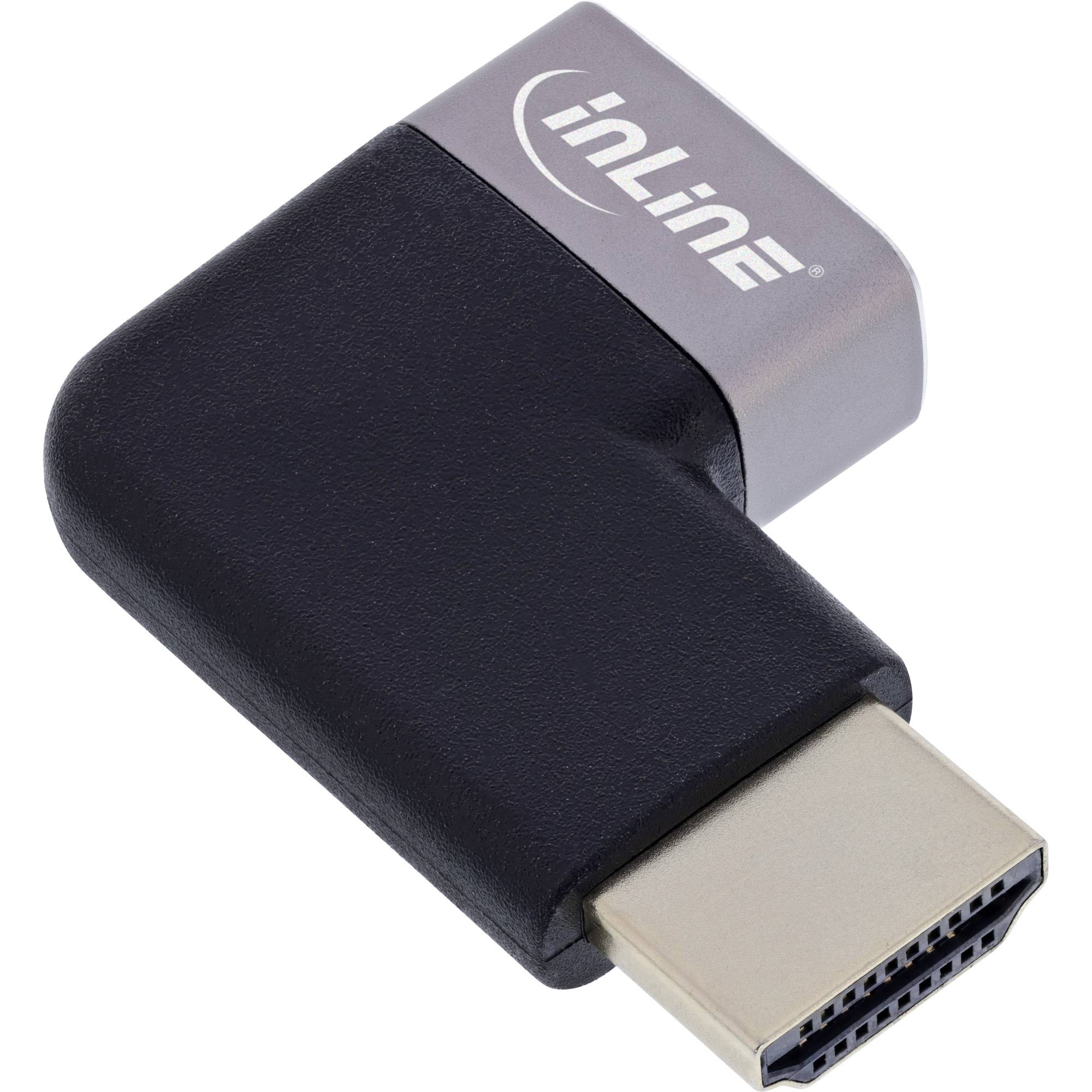 InLine HDMI adapter | haaks/links | HDMI2.1 (8K 60Hz + HDR) | aluminium-1
