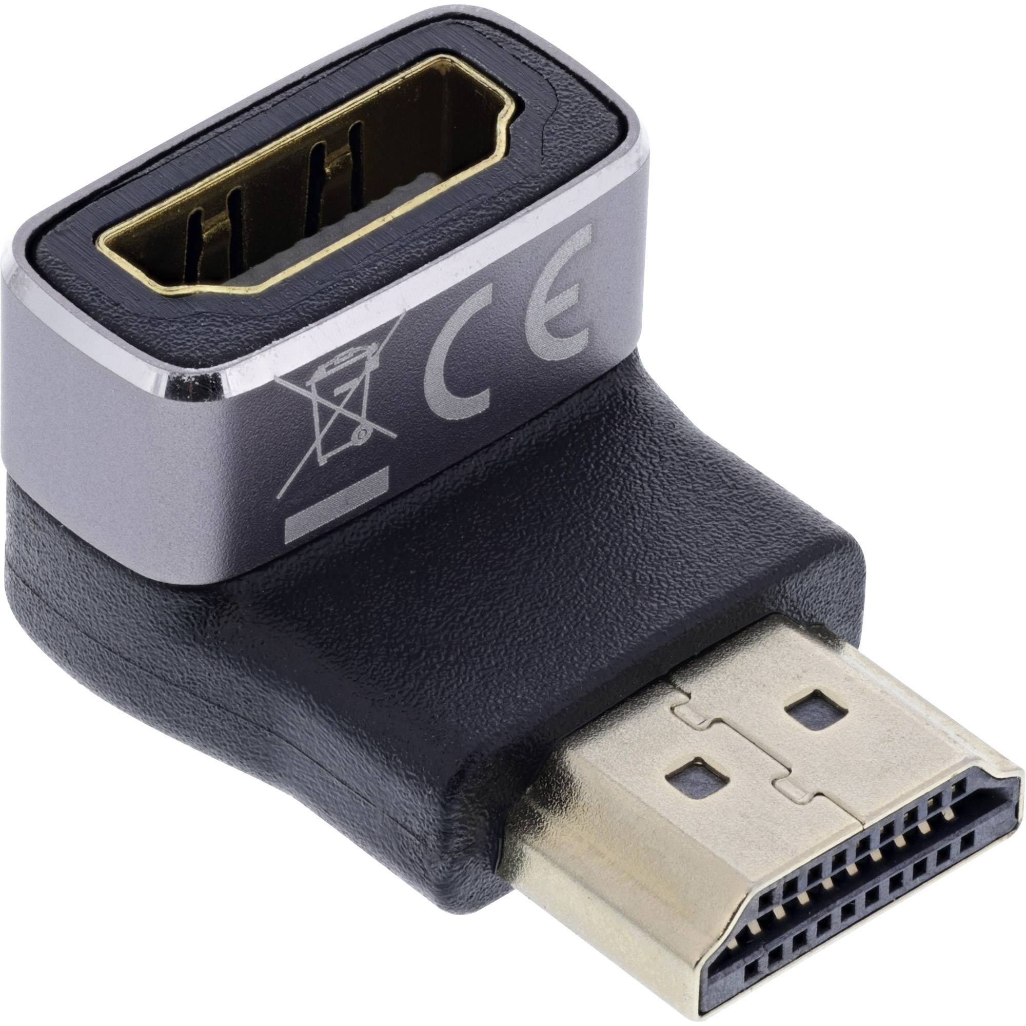 InLine HDMI adapter | haaks/beneden | HDMI2.1 (8K 60Hz + HDR) | aluminium-0