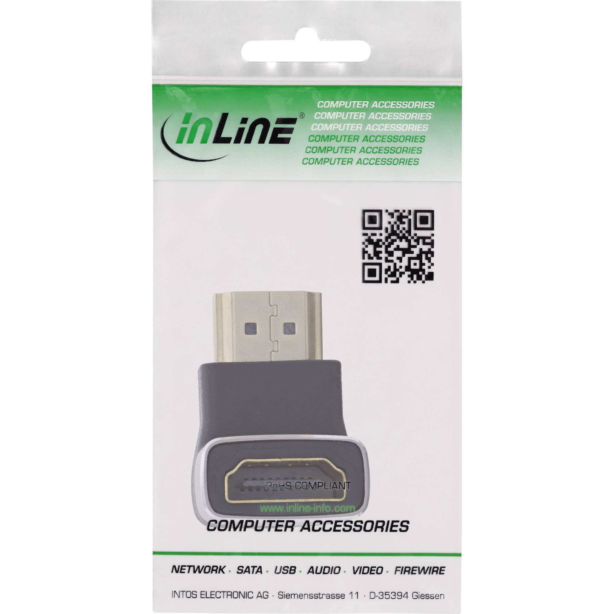 InLine HDMI adapter | haaks/beneden | HDMI2.1 (8K 60Hz + HDR) | aluminium-3